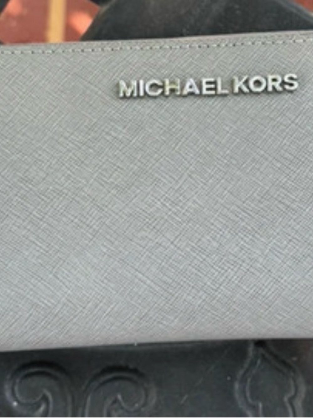 Michael Kors Light Gray Saffiano Leather Men's Crossbody